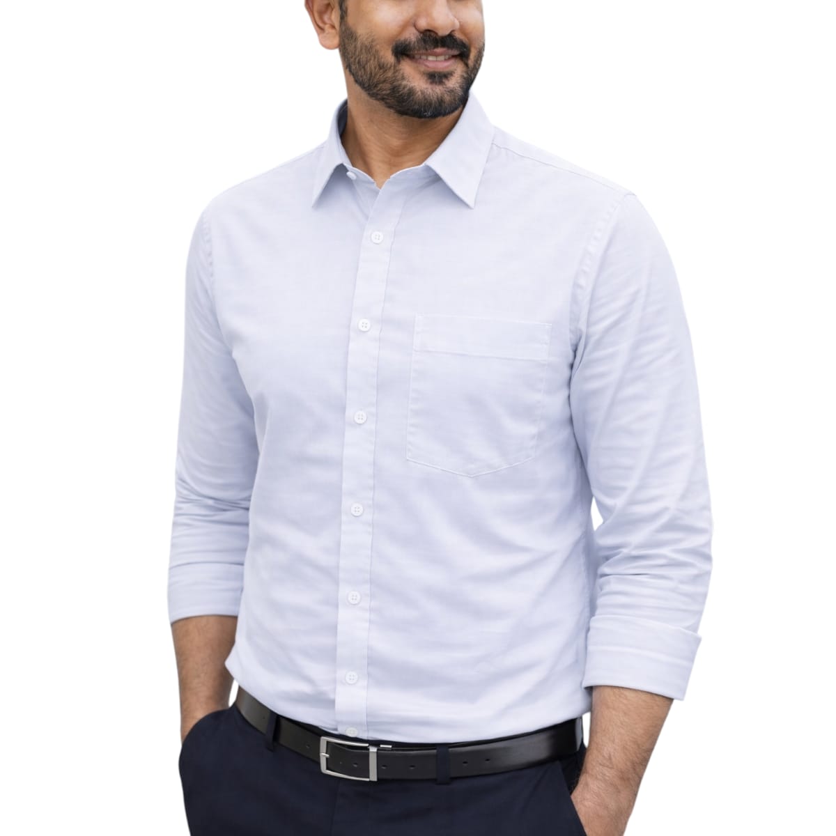 Super Premium Oxford Cotton Full Sleeve Shirt [White]