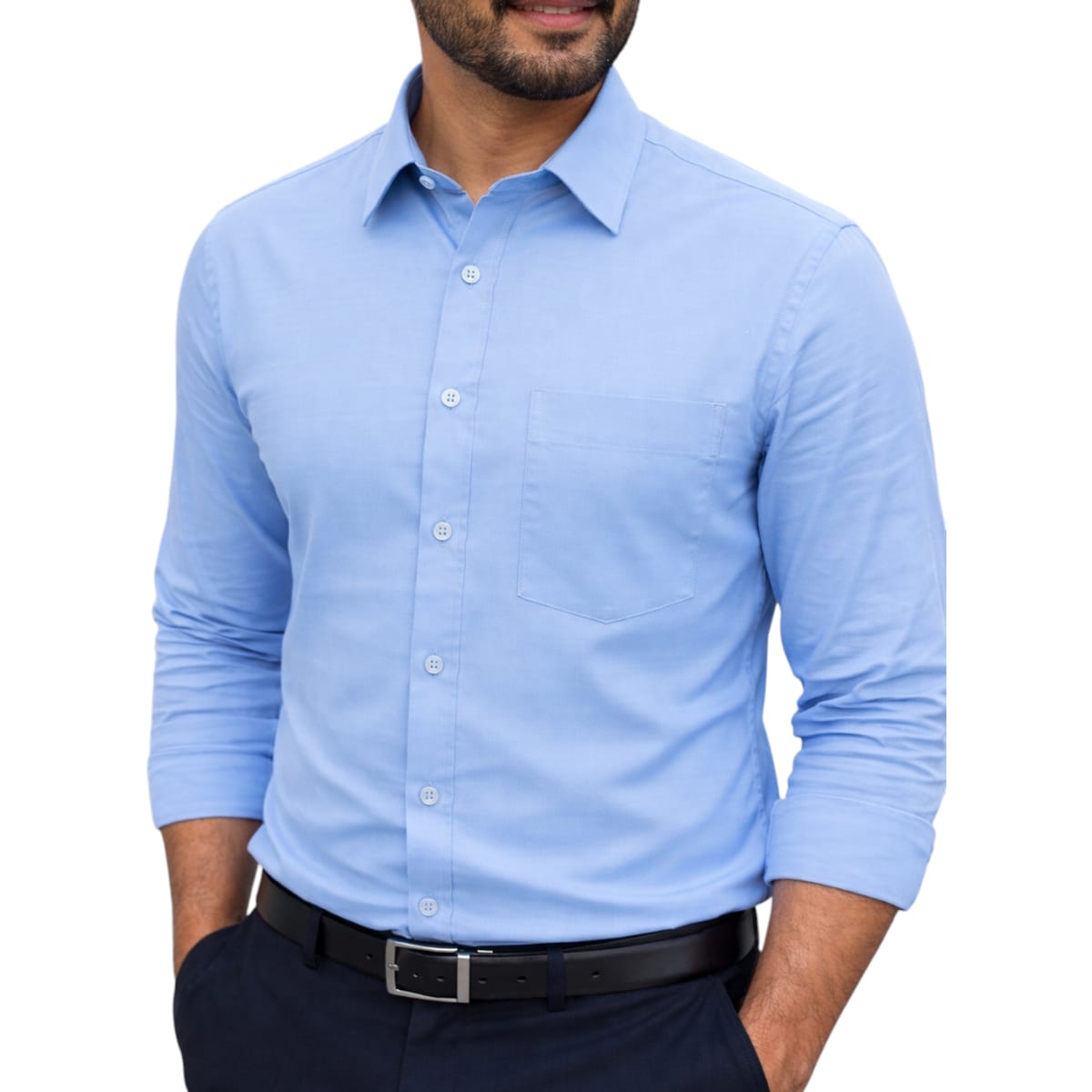 Super Premium Oxford Cotton Full Sleeve Shirt [Sky Blue Color]