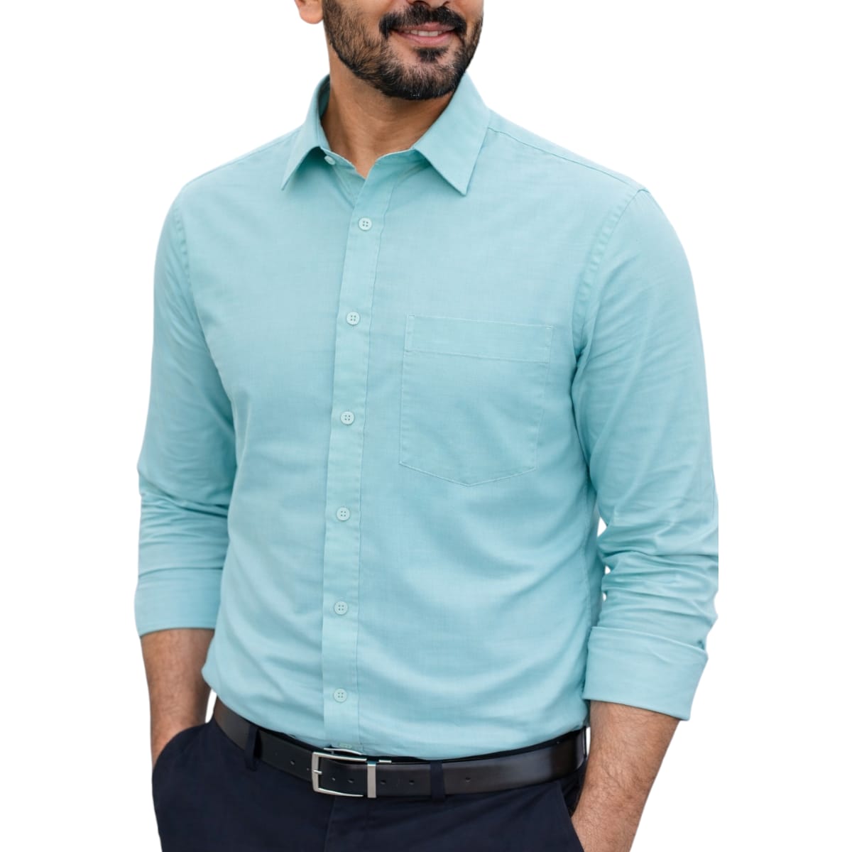 Super Premium Oxford Cotton Full Sleeve Shirt [Lite Pest Color]