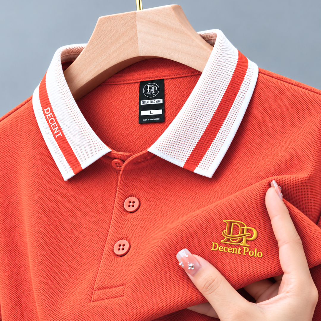 100% Premium Quality PK Cotton Polo Shirt For Men's [DP-Orange]