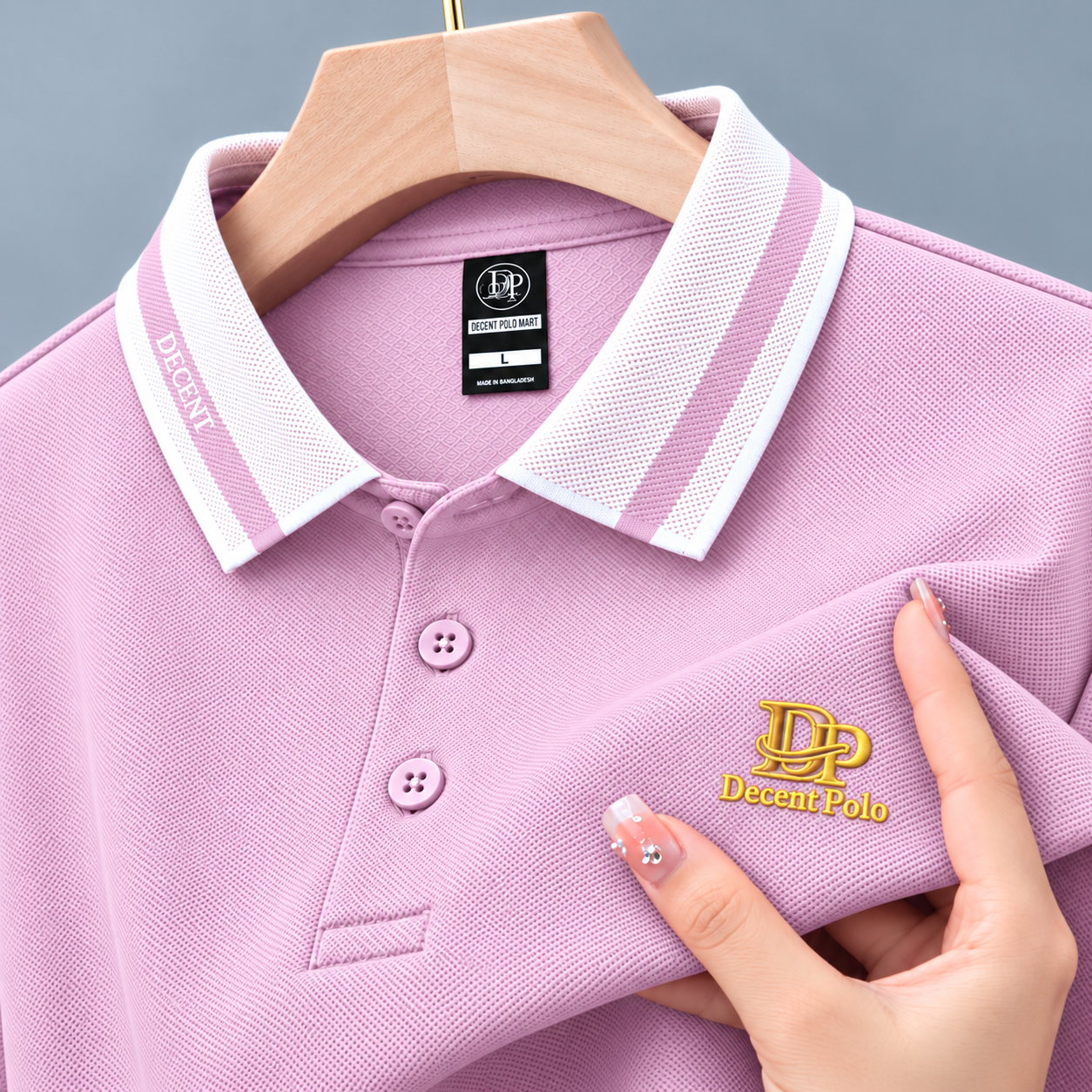 100% Premium Quality PK Cotton Polo Shirt For Men's [DP-Dusty Purple]